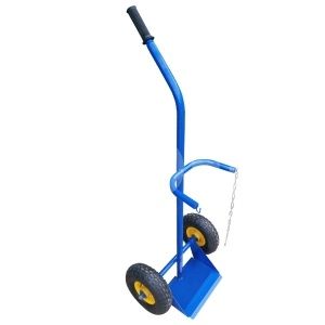 Noname Тележка для баллонов ГБР 1 с одной ручкой (1 кисл.) (с пневм. колёсами) фото