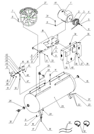 R 3101.00.00.201 Патрубок 3/8"х70 мм для 500v90TБ